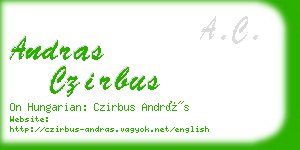 andras czirbus business card